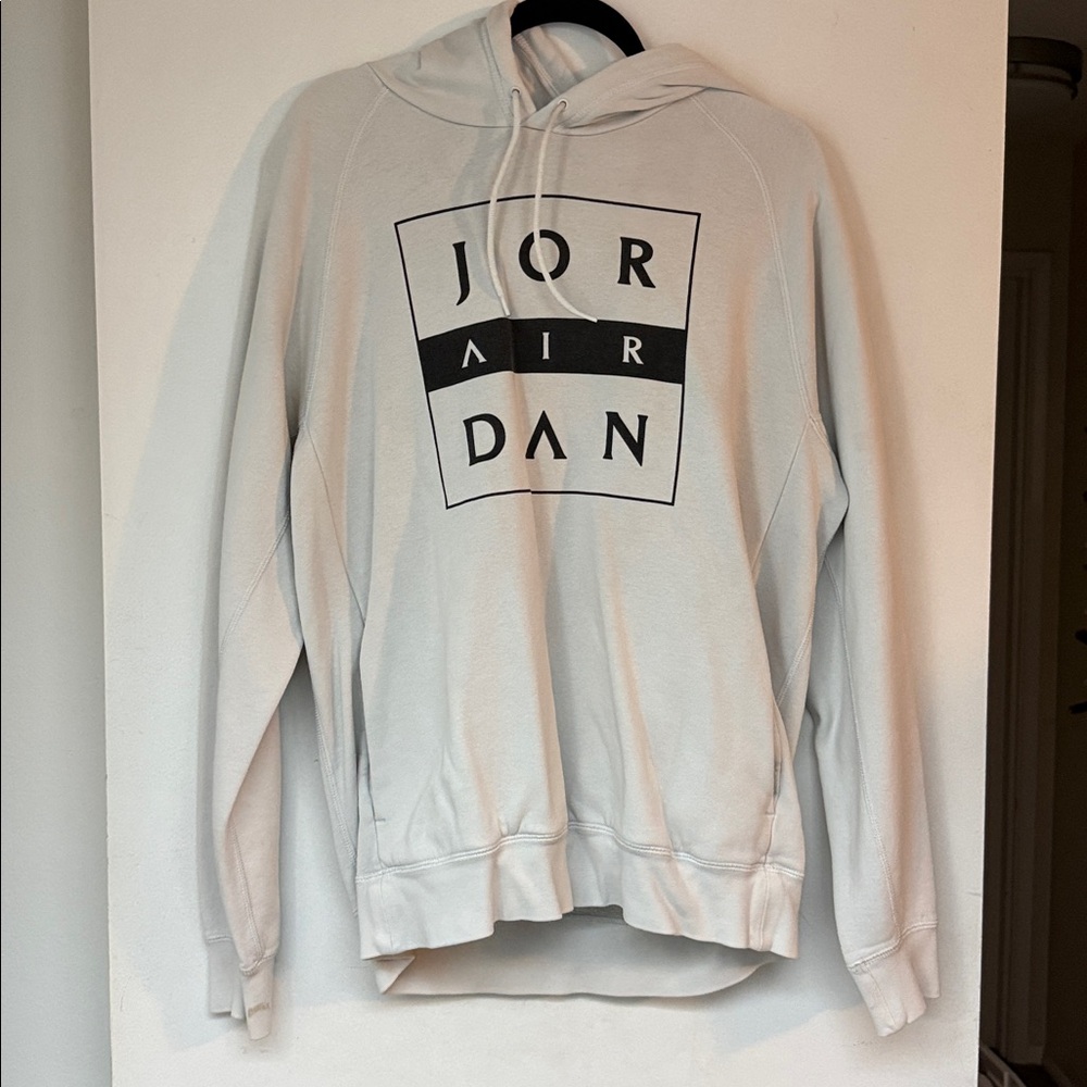 Jordan Gray Hoodie with Black Graphic